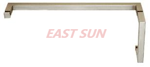 Matte Black "SQ" Series Combination 6" Pull Handle 24" Towel Bar