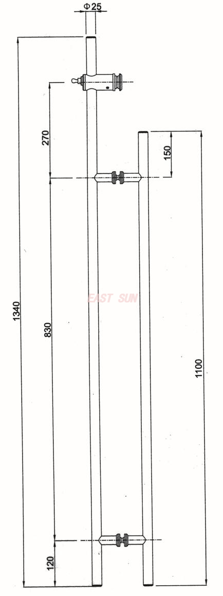 Handle Locks Glass Locks PH-1005