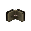 Open Faced Beveled 90" Degree Glass-To-Glass Clamp For 3/8" And 1/2" Glass