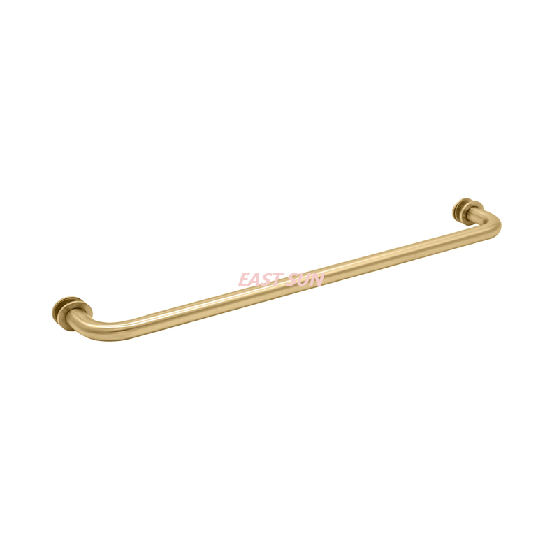 Brushed Nickel 24" Towel Bar with Contemporary Knob