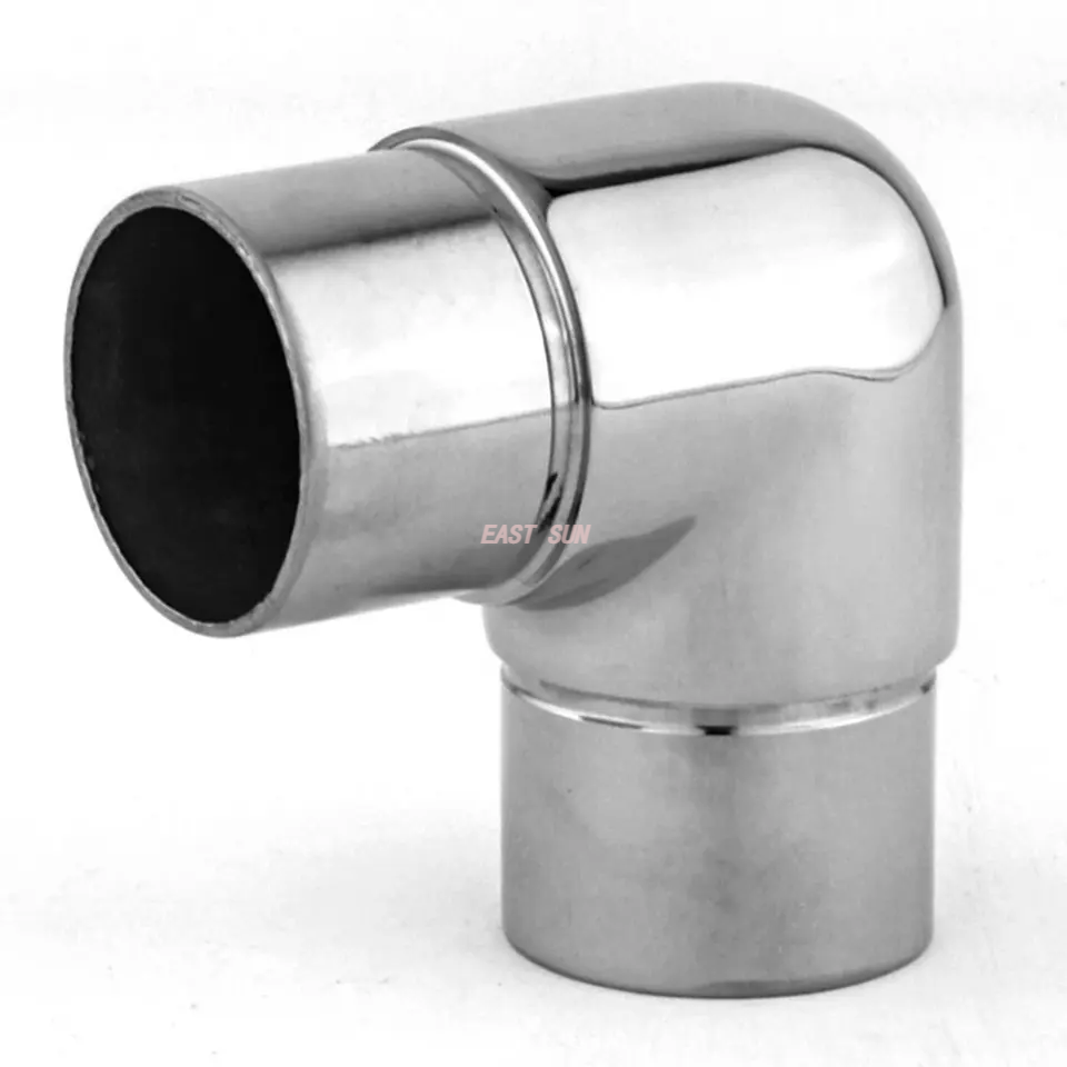Baluster Handrail elbow 2 Way Round Tube Fittings 304 316 Stainless Steel Satin Handrail Connector