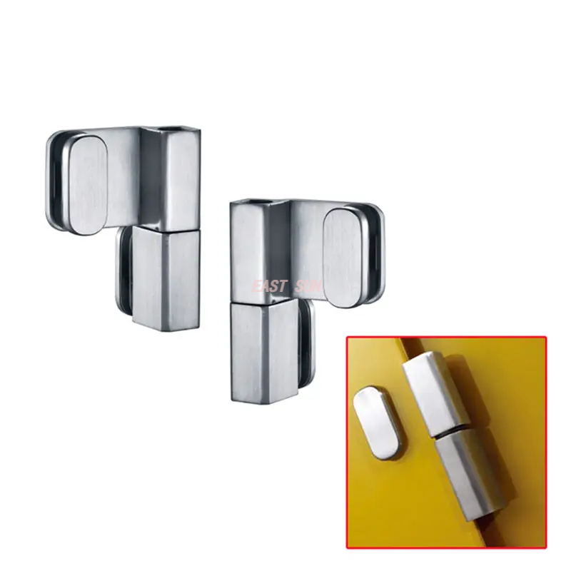 SUS304 Stainless Steel Toilet Cubicle Partition Hardware Glass Bathroom Door Hinge