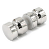 Chrome Contemporary Style Back-to-Back Shower Door Knobs