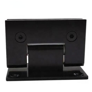 Heavy Duty Matte Black 90 Degree Wall To Glass Shower Door Hinge for 1/2″ – 3/8″ Glass