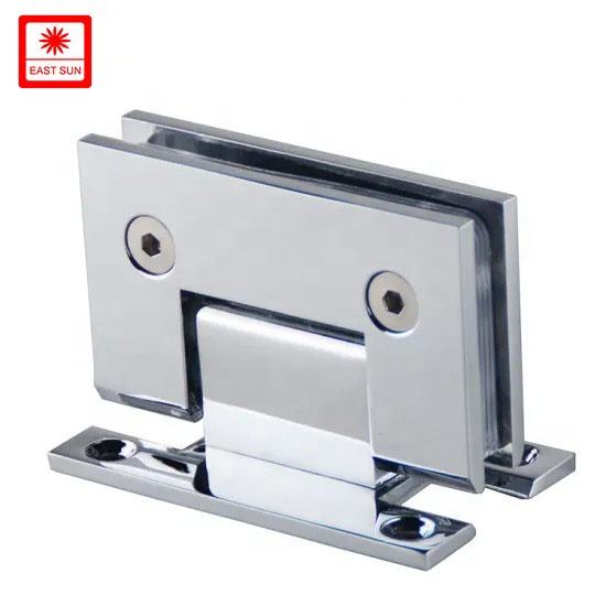 90 Degree Chrom H Type Base Wall To Glass Shower Door Hinge for 1/2″ – 3/8″ Glass