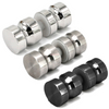Chrome Contemporary Style Back-to-Back Shower Door Knobs