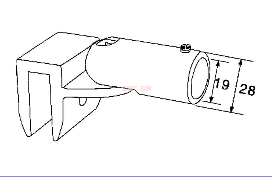 Wall To Glass Movable Bracket For Round Bar