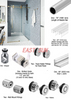 Brushed Stainless Complete 180º Crescent Series Sliding System