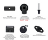 Top-Mount Sliding Barn Door Hardware Kit - T Shape Design Roller 
